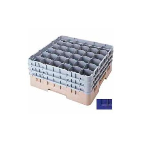 Cambro Cambro - Camrack  Glass Rack Low Profile 36 Compartments 11" Max. Height Navy Blue 36S1058186